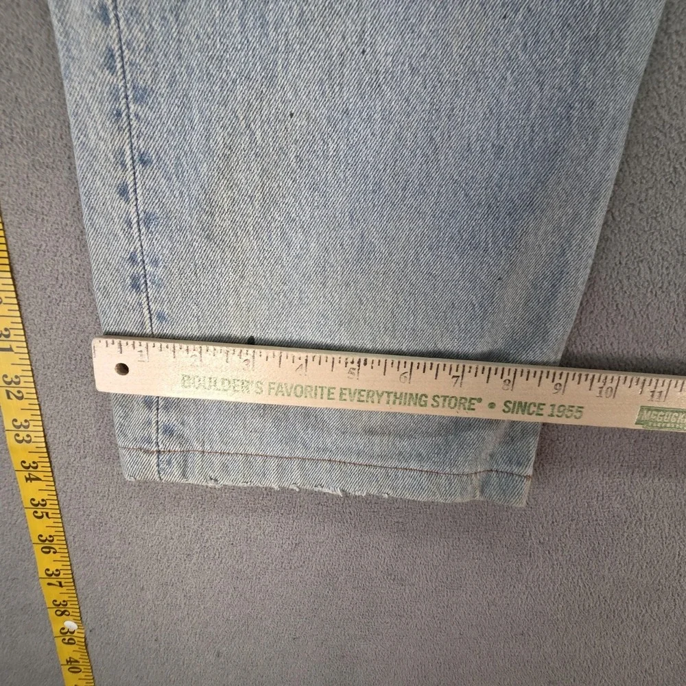 VTG Levis 501 Jeans Mens Blue Light Wash Straight Button Fly Made USA Fits 36x25